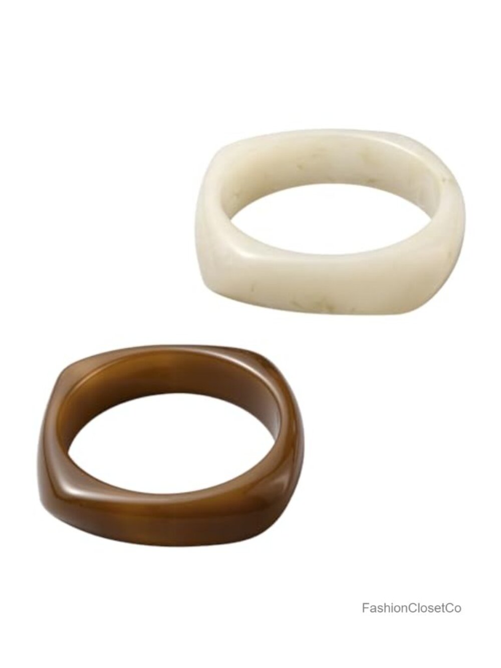 2 Pcs Vintage Wide Irregular Geometric Acrylic Cuff Bracelets